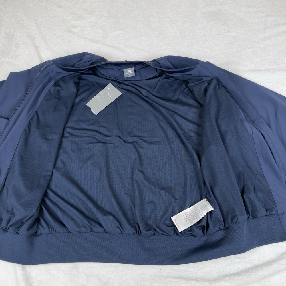 New Balance Oversize‎ Shifted Jacket Lined MJ43520 New Men's Small Navy Blue - Picture 10 of 12